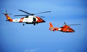Two Coast Guard Helicopters